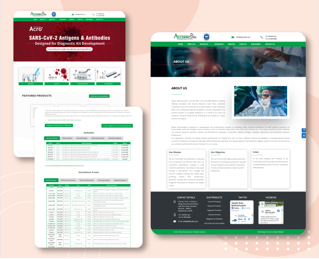 allianzbio.com-Website design And Development 